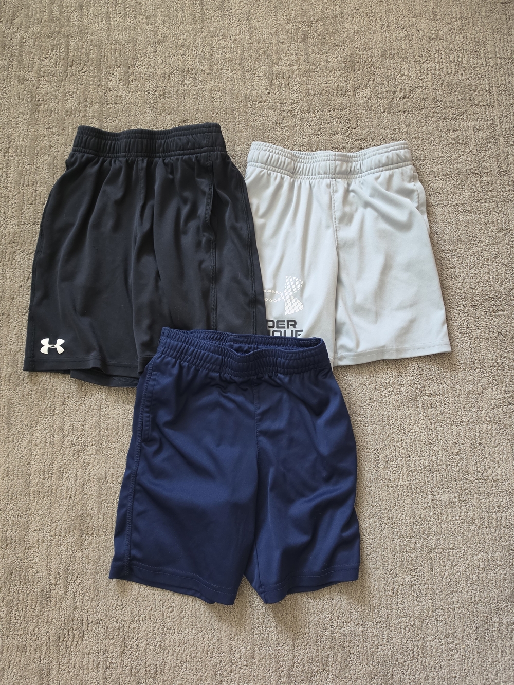 Under Armour Kids' Athletic Shorts - Black, Grey, Navy